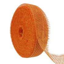 Artikel Jutebånd, lys orange, 5 cm bredt, 40 m langt