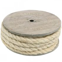 Jutesnor creme dekorationssnor lavet af jute naturfiber 8mm 7m