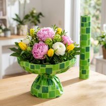 Artikel Manchetpapir til blomsterbuketter i mosaikdesign, 25 cm x 100 m
