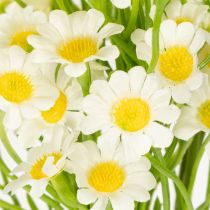Artikel Kunstig kamille som blomsterbuket til naturlig og letplejet dekoration, 28 cm, 3 stk.