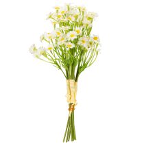 Artikel Kunstig kamille som blomsterbuket til naturlig og letplejet dekoration, 28 cm, 3 stk.