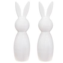 Artikel Enkel kaninfigur som dekorativ genstand til moderne forårsarrangementer, 22 cm, 2 stk.
