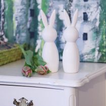Artikel Enkel kaninfigur som dekorativ genstand til moderne forårsarrangementer, 22 cm, 2 stk.