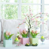 Artikel Trådkanin som åben dekorationsgenstand til moderne forårs- og påskeidéer, 16 cm, 3 stk.