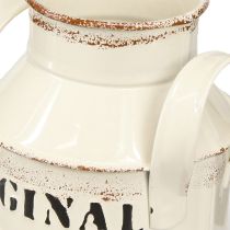 Artikel Kande Metal Dekoration &quot;Original 1982&quot; Creme Rust H13cm 2stk
