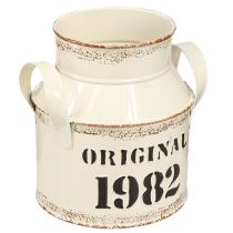 Artikel Kande Metal Dekoration &quot;Original 1982&quot; Creme Rust H16cm 2stk