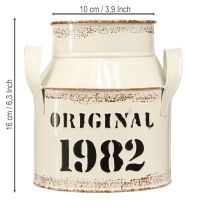Artikel Metal dekorativ kande “Original 1982” Creme Rust H16cm 2 stk.