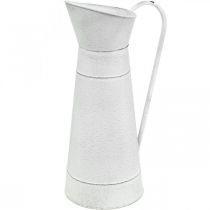 Dekorativ kande metal metal kande rustik hvid Ø16,5cm H 41cm