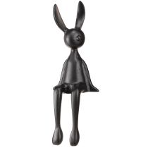 Artikel Kant skammel bunny Påskehare metal sort 12×11×34cm