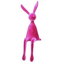Artikel Kantskammel Kanin flokket Siddende Påskehare Pink – 2. valg – 56 cm