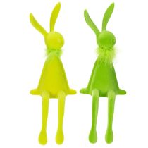Artikel Påskehare hyldesiddende dekorativ figur til festlige forårsdekorationer i huset 36 cm 2 stk.