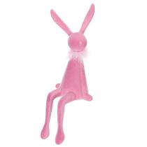 Artikel Påskeharepynt, hyldeholder med fjerboa til skænk eller hylde, 36 cm, 2 stk.