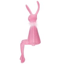 Artikel Påskeharepynt, hyldeholder med fjerboa til skænk eller hylde, 36 cm, 2 stk.
