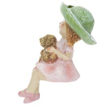 Artikel Hyldeholder Smilende pige med hund Ø4,5 cm H9,5 cm