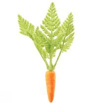 Artikel Gulerodsdekoration gulerødder flokket orangegrøn H23cm 8 stk