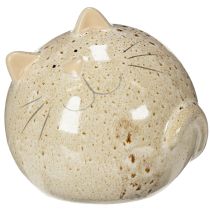 Artikel Keramisk kattefigur, rundt design til stue eller soveværelse, 13 cm