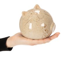 Artikel Keramisk kattefigur, rundt design til stue eller soveværelse, 13 cm