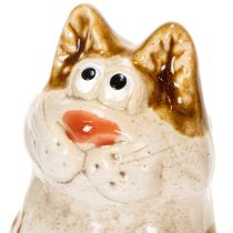 Artikel Keramiske kattefigurer, sjove dyrefigurer til stuedekoration, 8 cm, 4 stk.