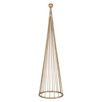 Juletræ metal dekoration guld kegler H62/83cm sæt med 2
