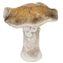 Artikel Keramik dekorative svampe borddekoration rødbrun gul H6cm 6 stk