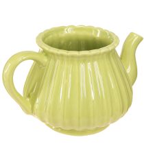 Artikel Keramisk dekorativ tekande plantekasse pink grøn 19,5×13,5×11cm 2 stk.