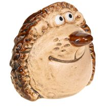 Artikel Keramik pindsvin dekorationsfigur efterårsdekoration håndmalet H7cm 3 stk