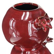 Artikel Keramisk vase granatæble blomstervase mørkerød H23,5cm