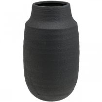 Keramikvase Sort Blomstervase Dekorative vaser Ø17cm H34cm