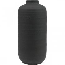 Keramikvase Sort Dekorationsvaser Rustik Ø15,5cm H34cm