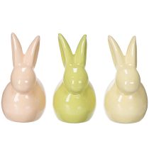 Artikel Keramisk kaninfigur til stilfuld påske, 11×6,5×12,5 cm, 3 stk.