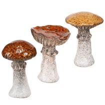 Artikel Keramik svampe keramik dekoration svampe orange gul brun 8cm 3 stk