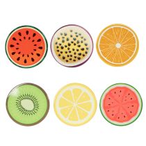Artikel Frugtunderlagssæt, Frugtdesign, Borddekoration, Køkken & Stue, 10 cm, 6 dele