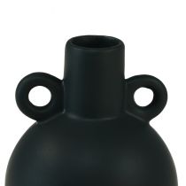 Artikel Keramikvase minivase sort hank keramik Ø8,5cm H12cm