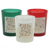 Duftlys i glas gavesæt julelys 7cm 3stk