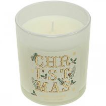 Duftlys Jul Duftlys i glas creme champagne Ø8cm