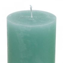 Artikel Søjlelys ensfarvet lysegrøn jade 70×100mm 4 stk