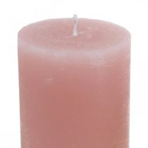 Søjlelys farvet pink 70×100mm 4stk
