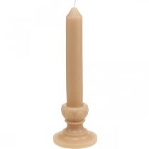 Deco Stang Lys Laks Nostalgisk Lys Dekoration Voks Ensfarvet 25cm