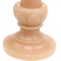 Deco Stang Lys Laks Nostalgisk Lys Dekoration Voks Ensfarvet 25cm