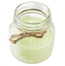 Artikel Duftlys i glas citronella æblegrøn kork H11,5cm