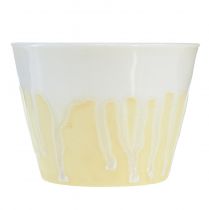 Artikel Citronella lys i potte keramisk gul creme Ø8,5cm