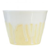 Artikel Citronella lys i potte keramisk gul creme Ø8,5cm