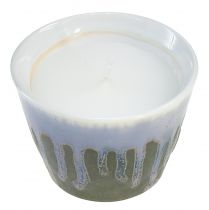 Citronella lys i potte keramik vintage grøn Ø8,5cm