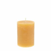 Artikel Ensfarvede stearinlys honningfarvede 60×80mm 4stk