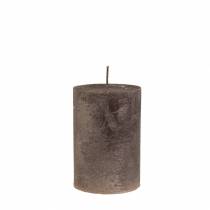 Artikel Ensfarvede stearinlys kobber metallic 60×80mm 4 stk