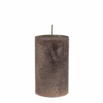 Artikel Ensfarvede stearinlys Kobber Metallic 60×100mm 4 stk