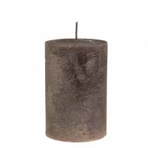 Artikel Ensfarvede stearinlys kobber metallic 85×120mm 2stk