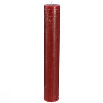 Artikel Stearinlys ensfarvede pindelys mørkerøde 50×300mm 4 stk