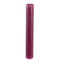 Artikel Lys ensfarvet i Berry stick lys 34x240mm 4 stk