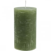 Artikel Ensfarvede lys olivengrønne søjlelys 85×150mm 2 stk